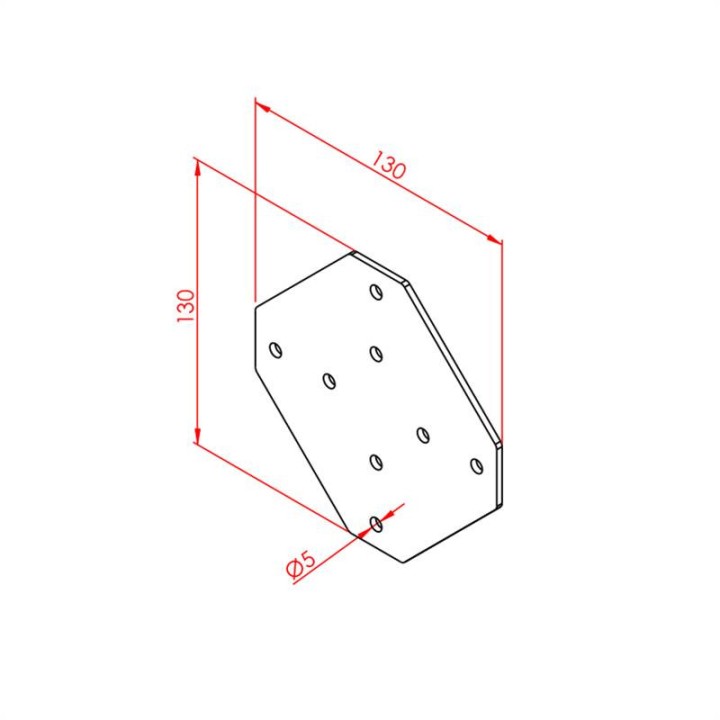 20x25 Dört Yönlü Bağlantı Sacı