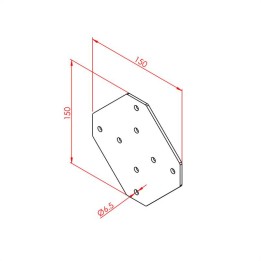 30x30 Dört Yönlü Bağlantı Sacı