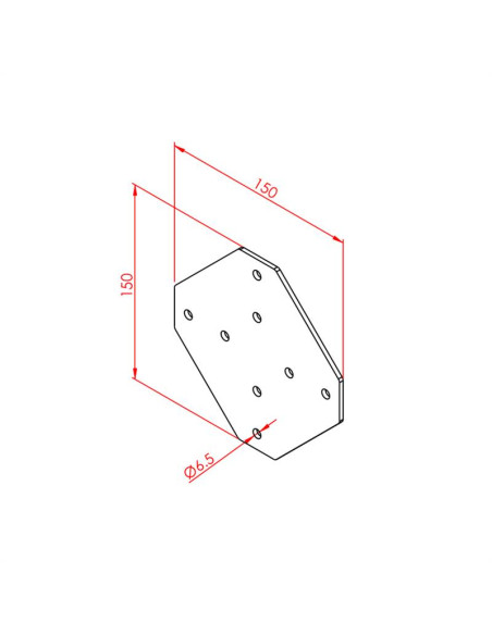 30x30 Dört Yönlü Bağlantı Sacı