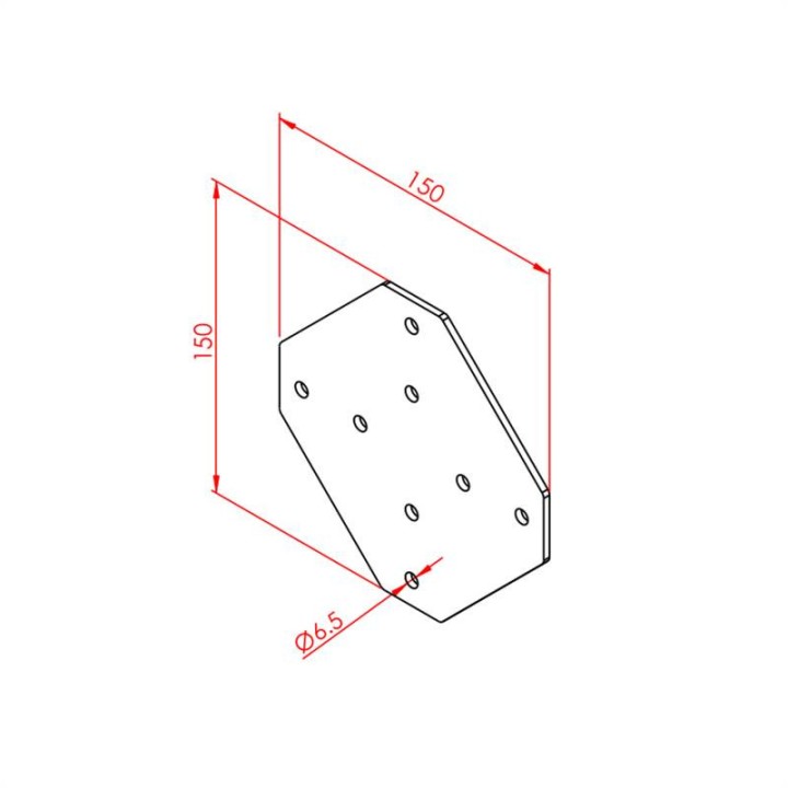 30x30 Dört Yönlü Bağlantı Sacı
