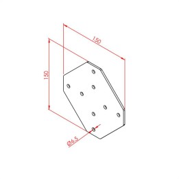 40x40 Dört Yönlü Bağlantı Sacı