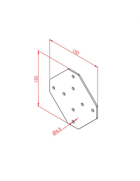 40x40 Dört Yönlü Bağlantı Sacı