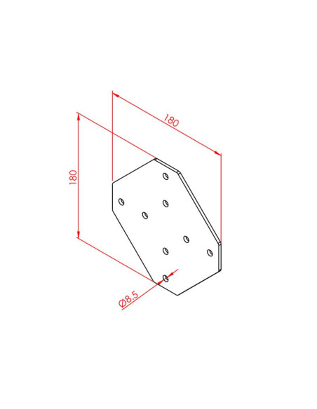 45x45 Dört Yönlü Bağlantı Sacı