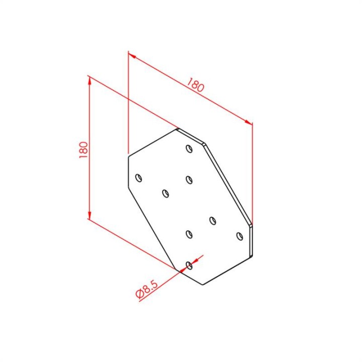 45x45 Dört Yönlü Bağlantı Sacı