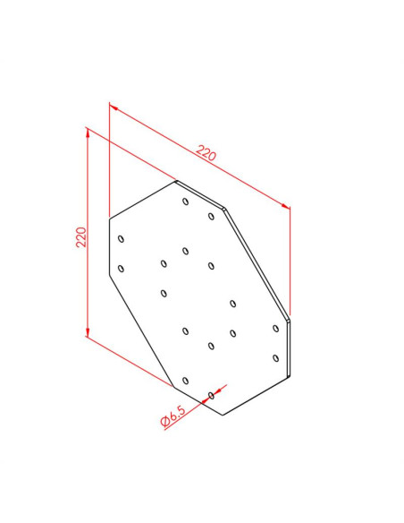 80x80 Dört Yönlü Bağlantı Sacı