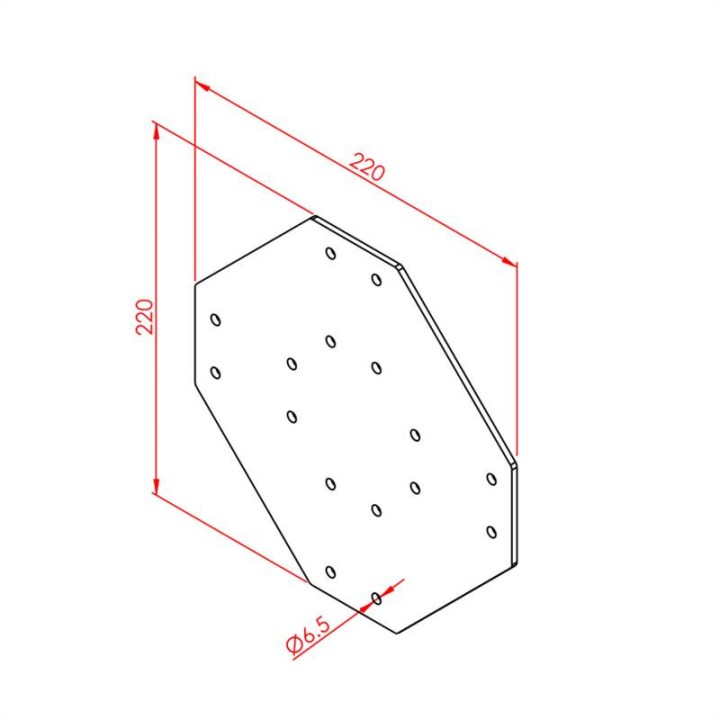 80x80 Dört Yönlü Bağlantı Sacı