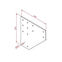 90x90 İki Yönlü Bağlantı Sacı
