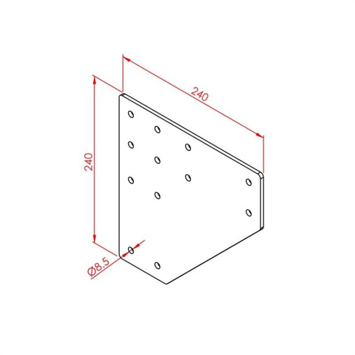 90x90 İki Yönlü Bağlantı Sacı