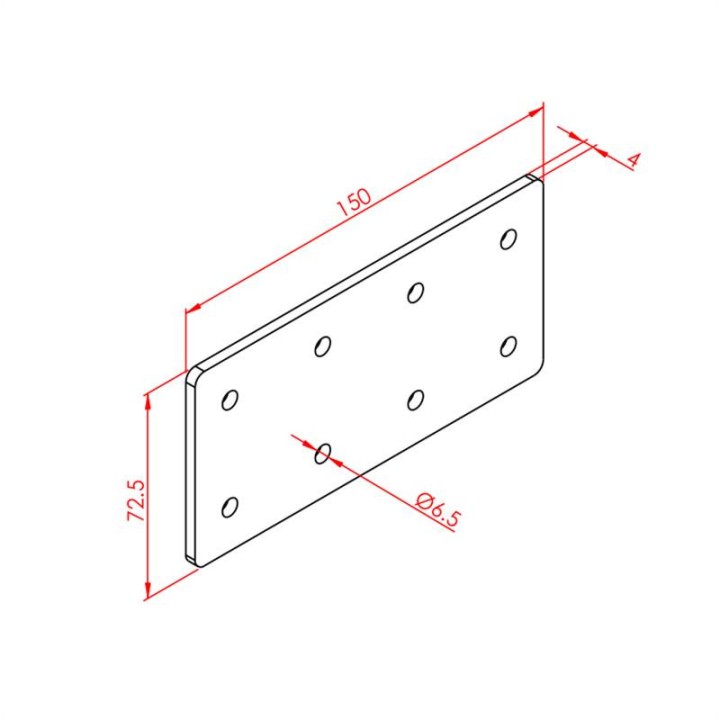 40x80 Düz Ek Bağlantı Sacı