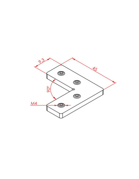 20x20, 90 Dereceli Bağlantı Parçası, Kanal:6