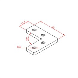 25x25, 90 Dereceli Bağlantı Parçası, Kanal:6
