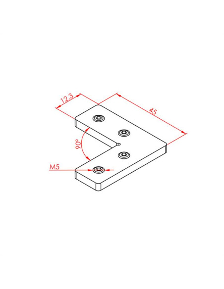 25x25, 90 Dereceli Bağlantı Parçası, Kanal:6