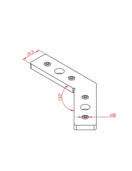 45x45, 135 Dereceli Bağlantı Parçası, Kanal:10