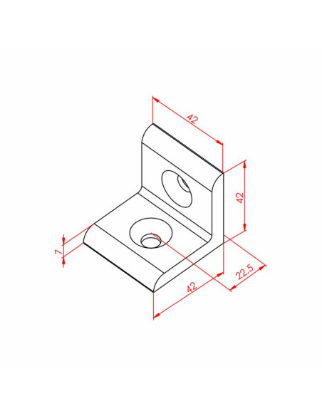 45x45, Düz Köşe Bağlantı, Kanal:10, Metrik:8