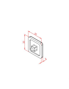 20x20 Profil Kapağı Siyah 2