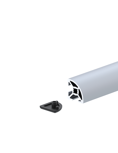 20x20 Radiuslu Profil Kapağı Siyah