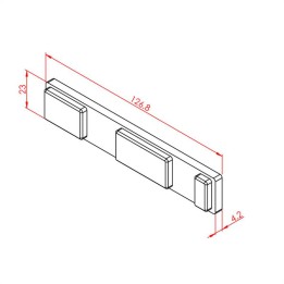 23x127 Konveyör Profil Kapağı Siyah