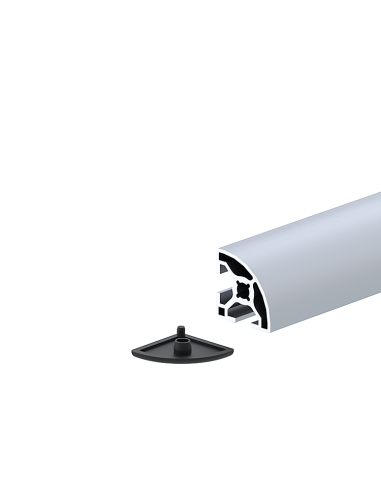 30x30 Radiuslu Profil Kapağı Siyah