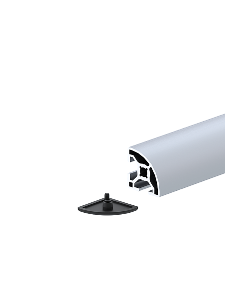 30x30 Radiuslu Profil Kapağı Siyah