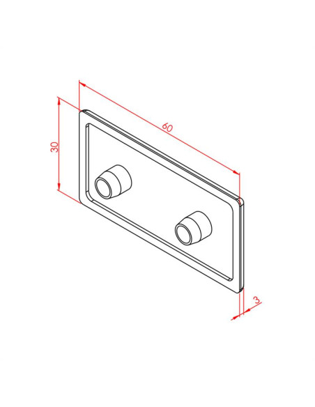30x60 Profil Kapağı Siyah