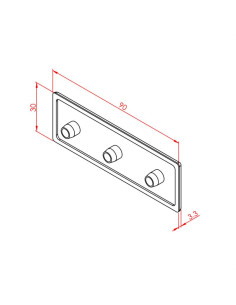30x90 Profil Kapağı Siyah 2