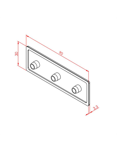 30x90 Profil Kapağı Siyah