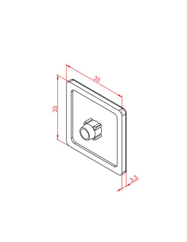 35x35 Profil Kapağı Siyah