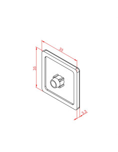 35x35 Hafif Profil Kapağı Siyah