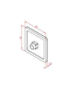 40x40 Kanal8 Profil Kapağı Siyah