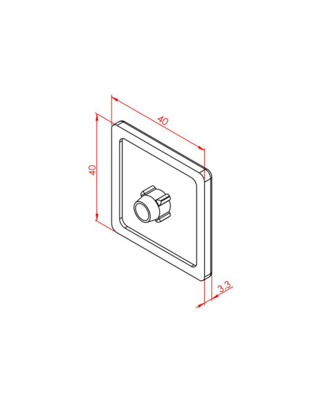 40x40 Kanal8 Profil Kapağı Siyah