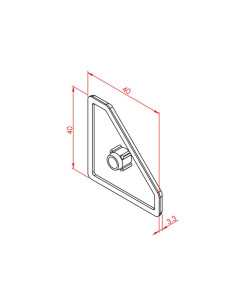 40x40 Dereceli Profil Kapağı Siyah