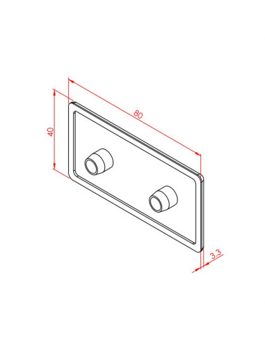 40x80 Kanal 10 Profil Kapağı Siyah