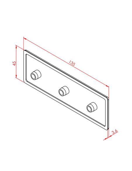 45x135 Profil Kapağı Siyah