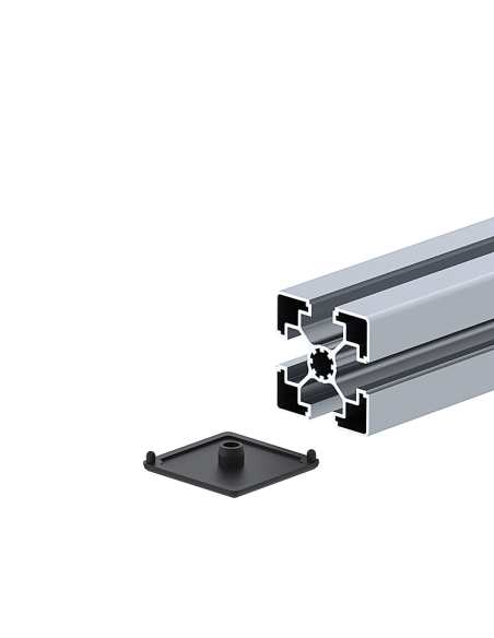 45x45 Süper Hafif Profil Kapağı Siyah