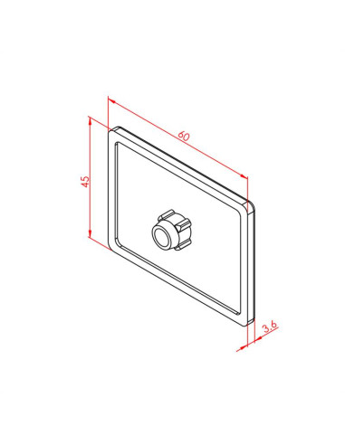 45x60 Profil Kapağı Siyah 45x60 Profil Kapağı Siyah