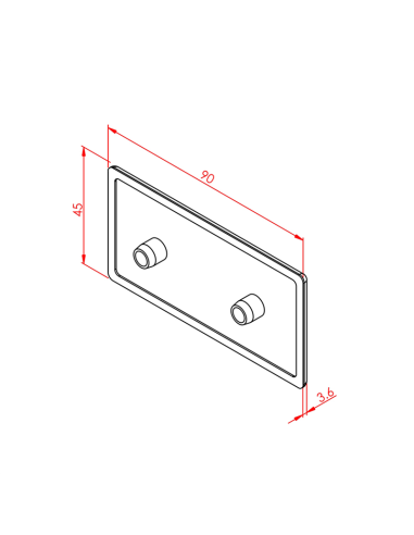 45x90 Profil Kapağı Siyah