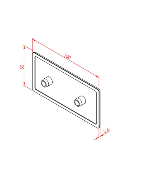 50x100 Profil Kapağı Siyah