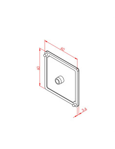 60x60 Profil Kapağı Siyah