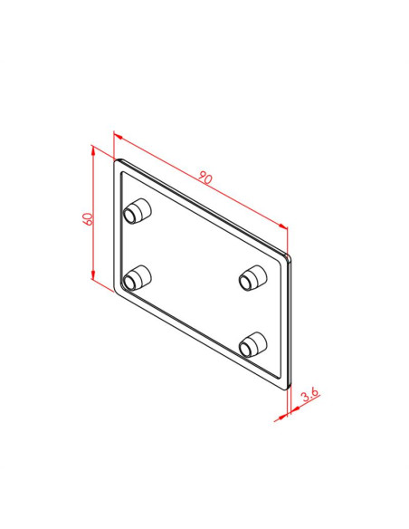60x90 Profil Kapağı Siyah