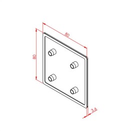 80x80 Profil Kapağı Siyah