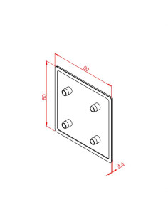 80x80 Profil Kapağı Siyah