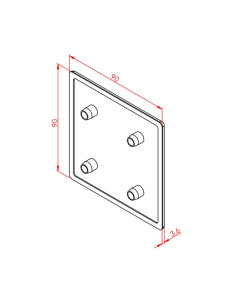 90x90 Profil Kapağı Siyah 2