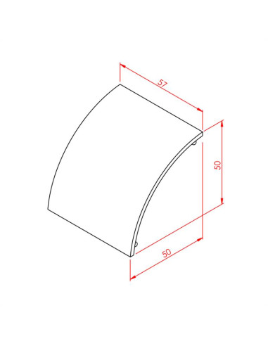 60x60 Geniş Köşe Bağlantı Kapağı Siyah