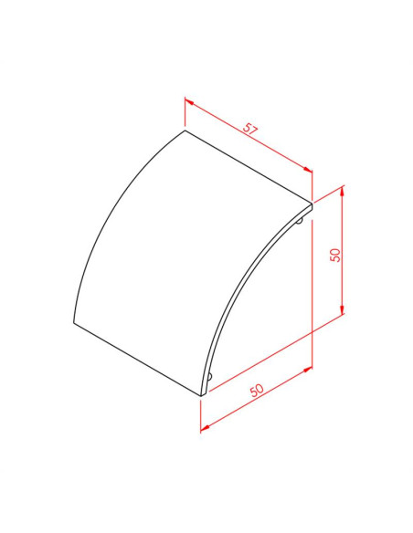 60x60 Geniş Köşe Bağlantı Kapağı Siyah