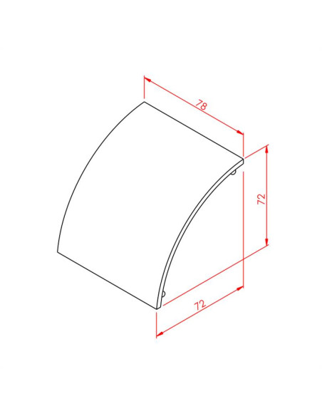 80x80 Geniş Köşe Bağlantı Kapağı Siyah