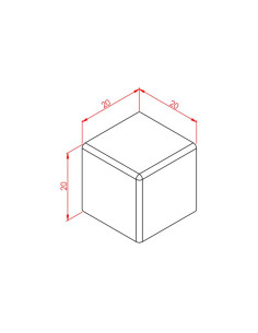 20x20 Kare Köşe Bağlantı Kapağı Siyah 2