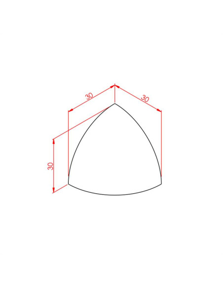 30x30 Raiduslu Köşe Bağlantı Kapağı Siyah