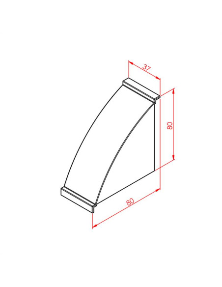 40x80 Uzun Köşe Bağlantı Kapağı Siyah