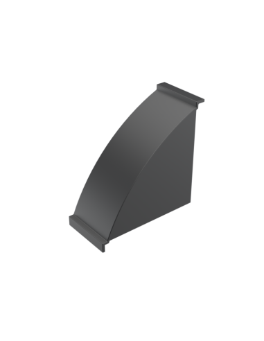 40x80 Uzun Köşe Bağlantı Kapağı Siyah