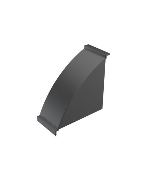 40x80 Uzun Köşe Bağlantı Kapağı Siyah